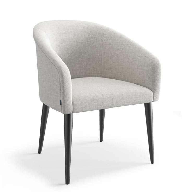 Modern grey fabric accent chair